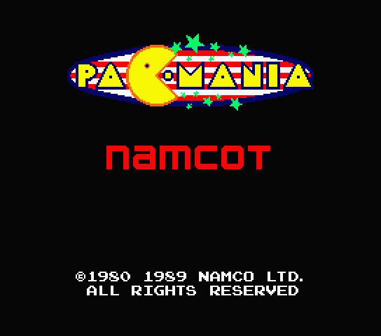 Pac-Mania title screen for MSX2